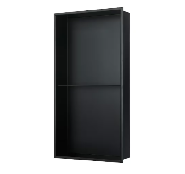 MLSS-2 Stainless Steel Shower Niche - Black - Image 2